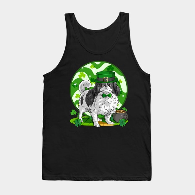 Japanese Chin Dog St Patricks Day Leprechaun Tank Top by Noseking